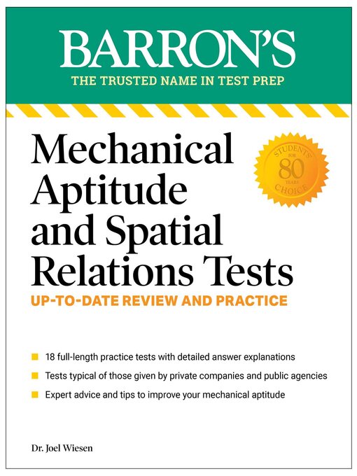 Title details for Mechanical Aptitude and Spatial Relations Tests by Joel Wiesen - Wait list